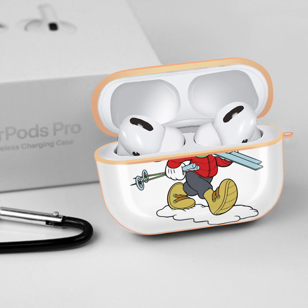 ミッキーマウス Mickey Mouse 【AirPods Pro用】ハードシェル保護ケース｜耐衝撃・防指紋・カラビナ付き商品仕様
