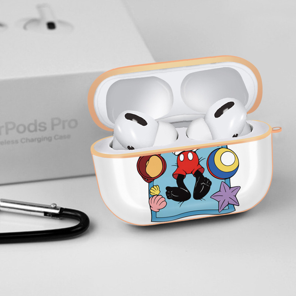 ミッキーマウス Mickey Mouse 【AirPods Pro用】ハードシェル保護ケース｜耐衝撃・防指紋・カラビナ付き商品仕様