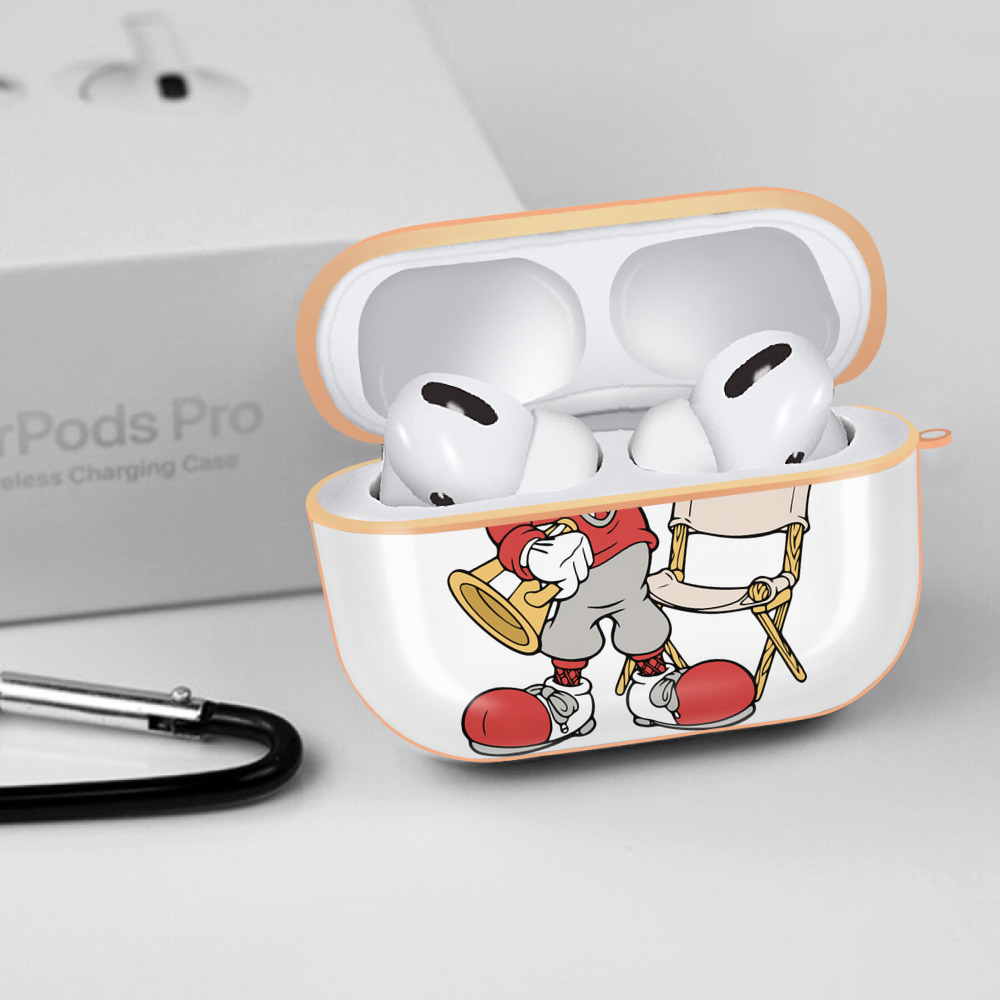 ミッキーマウス Mickey Mouse 【AirPods Pro用】ハードシェル保護ケース｜耐衝撃・防指紋・カラビナ付き商品仕様