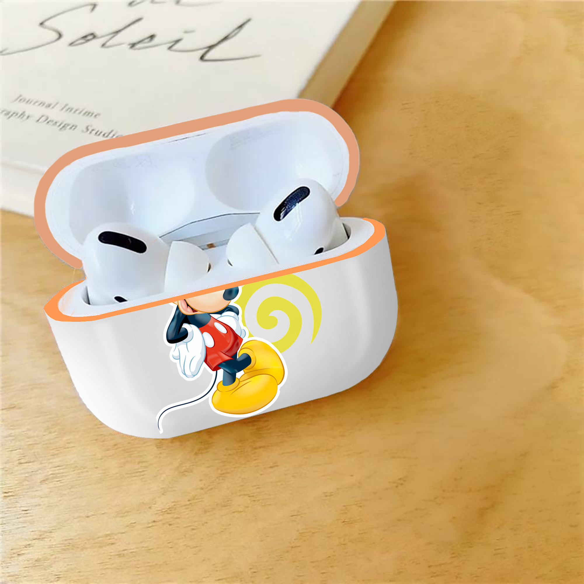 ミッキーマウス Mickey Mouse 【AirPods Pro用】ハードシェル保護ケース｜耐衝撃・防指紋・カラビナ付き商品仕様
