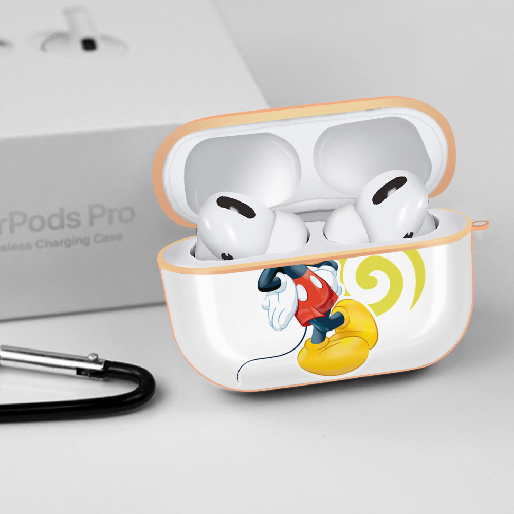 ミッキーマウス Mickey Mouse 【AirPods Pro用】ハードシェル保護ケース｜耐衝撃・防指紋・カラビナ付き商品仕様