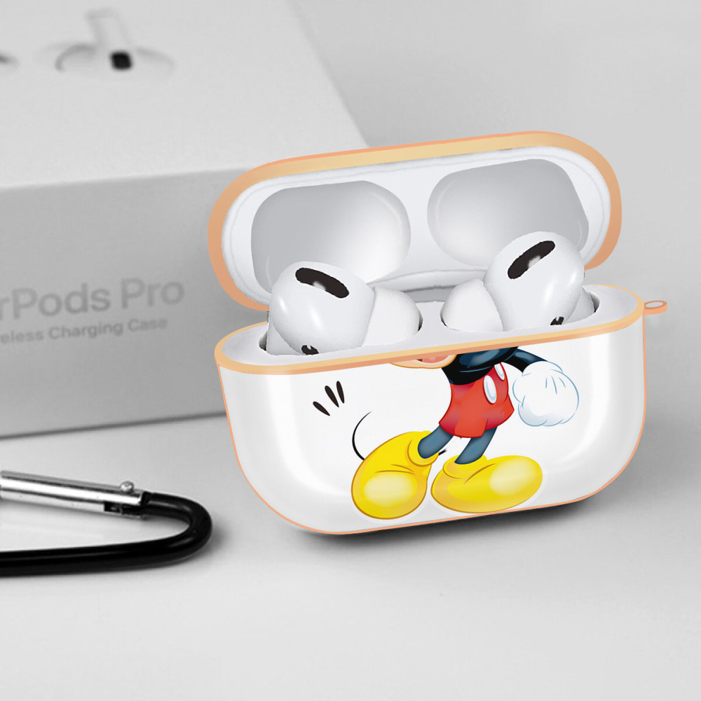 ミッキーマウス Mickey Mouse 【AirPods Pro用】ハードシェル保護ケース｜耐衝撃・防指紋・カラビナ付き商品仕様