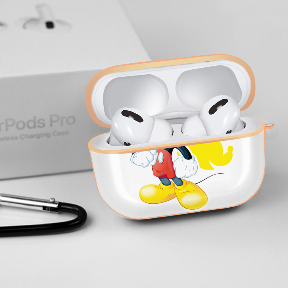 ミッキーマウス Mickey Mouse 【AirPods Pro用】ハードシェル保護ケース｜耐衝撃・防指紋・カラビナ付き商品仕様