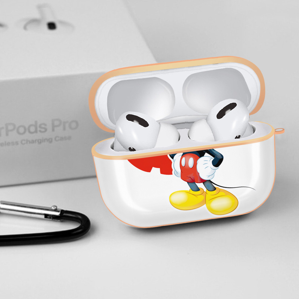 ミッキーマウス Mickey Mouse 【AirPods Pro用】ハードシェル保護ケース｜耐衝撃・防指紋・カラビナ付き商品仕様