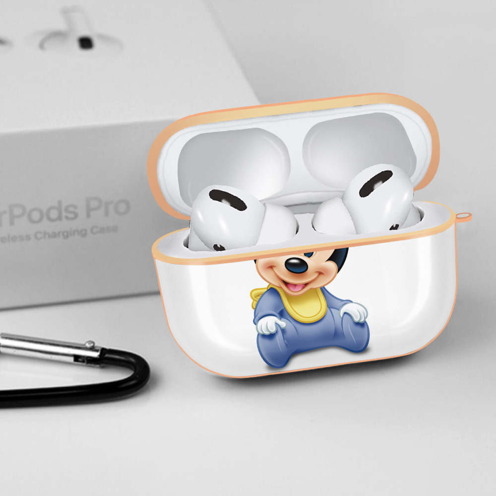 ミッキーマウス Mickey Mouse 【AirPods Pro用】ハードシェル保護ケース｜耐衝撃・防指紋・カラビナ付き商品仕様