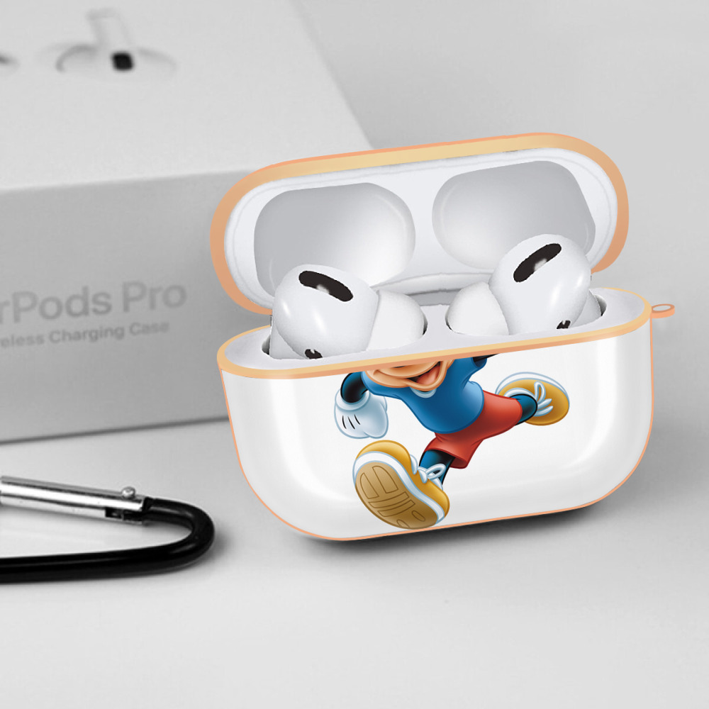 ミッキーマウス Mickey Mouse 【AirPods Pro用】ハードシェル保護ケース｜耐衝撃・防指紋・カラビナ付き商品仕様