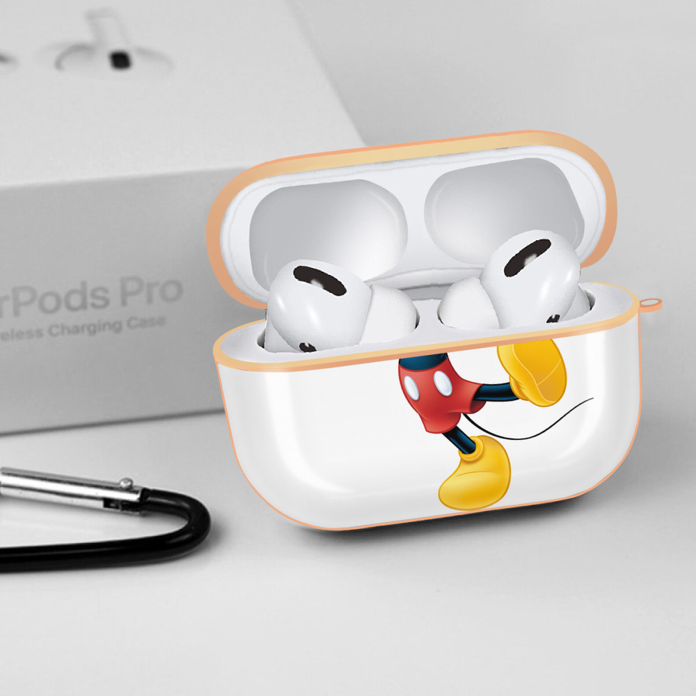 ミッキーマウス Mickey Mouse 【AirPods Pro用】ハードシェル保護ケース｜耐衝撃・防指紋・カラビナ付き商品仕様