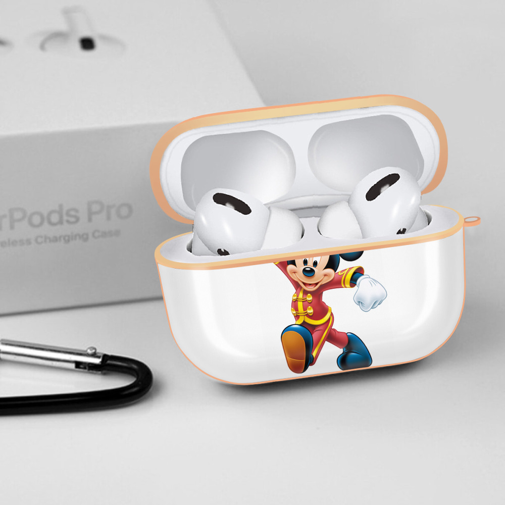 ミッキーマウス Mickey Mouse 【AirPods Pro用】ハードシェル保護ケース｜耐衝撃・防指紋・カラビナ付き商品仕様