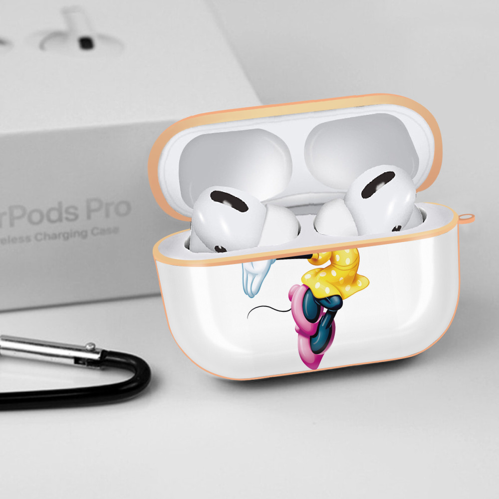 ミッキーマウス Mickey Mouse 【AirPods Pro用】ハードシェル保護ケース｜耐衝撃・防指紋・カラビナ付き商品仕様