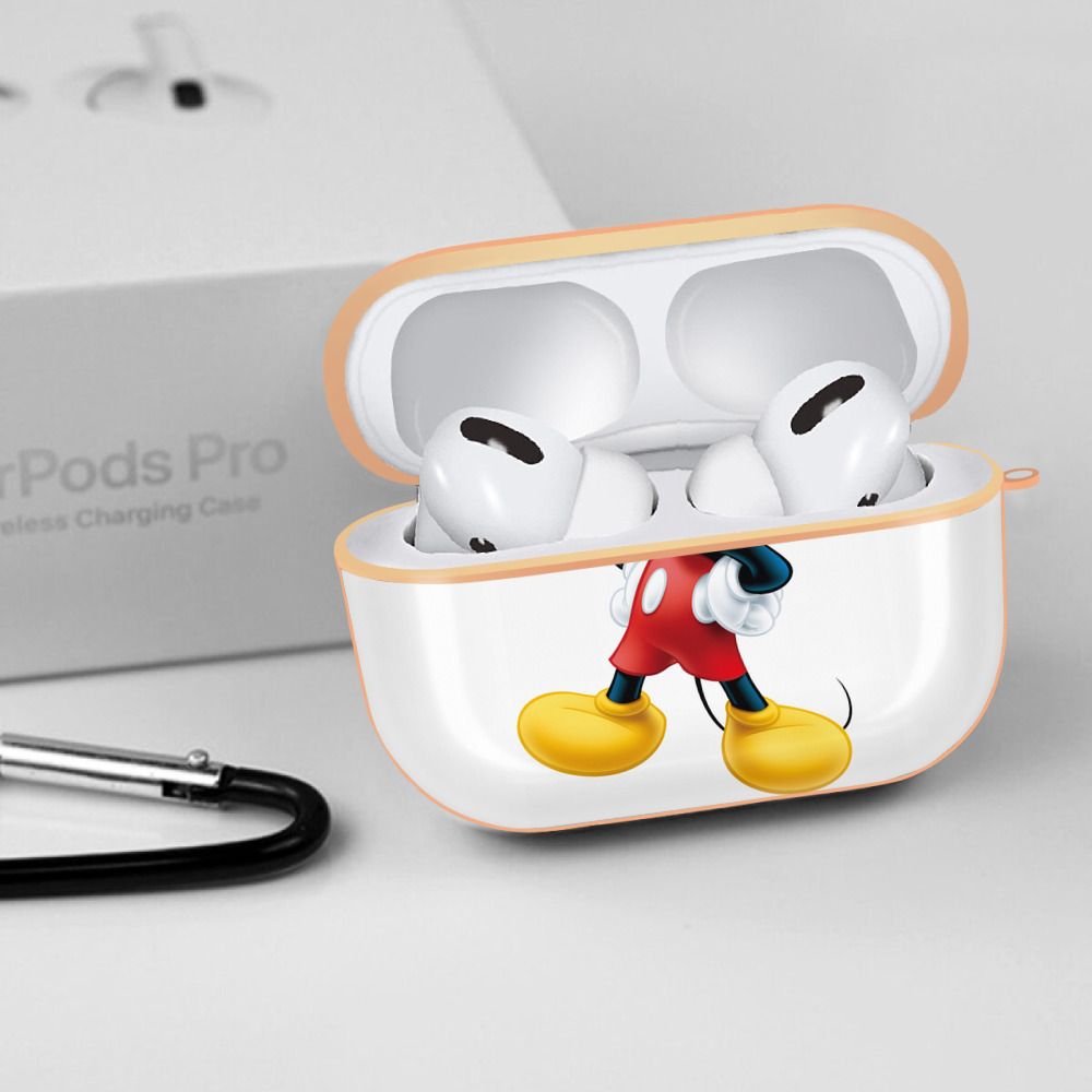ミッキーマウス Mickey Mouse 【AirPods Pro用】ハードシェル保護ケース｜耐衝撃・防指紋・カラビナ付き商品仕様
