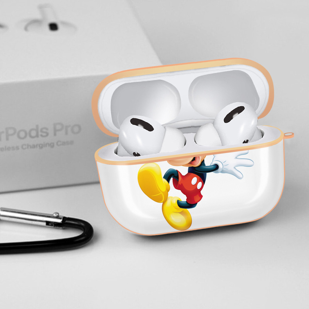 ミッキーマウス Mickey Mouse 【AirPods Pro用】ハードシェル保護ケース｜耐衝撃・防指紋・カラビナ付き商品仕様