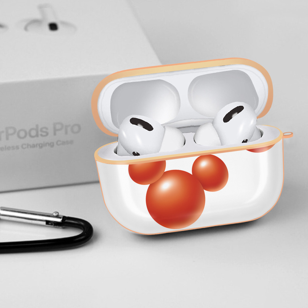 ミッキーマウス Mickey Mouse 【AirPods Pro用】ハードシェル保護ケース｜耐衝撃・防指紋・カラビナ付き商品仕様