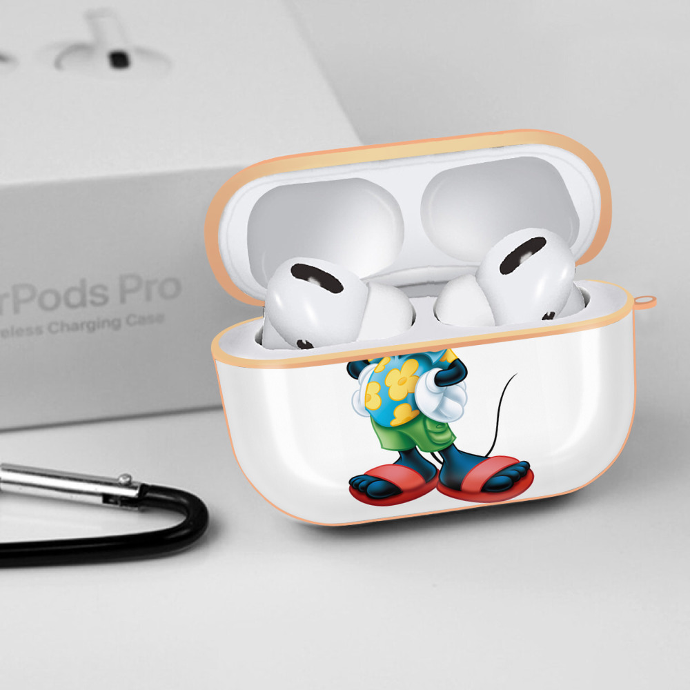 ミッキーマウス Mickey Mouse 【AirPods Pro用】ハードシェル保護ケース｜耐衝撃・防指紋・カラビナ付き商品仕様
