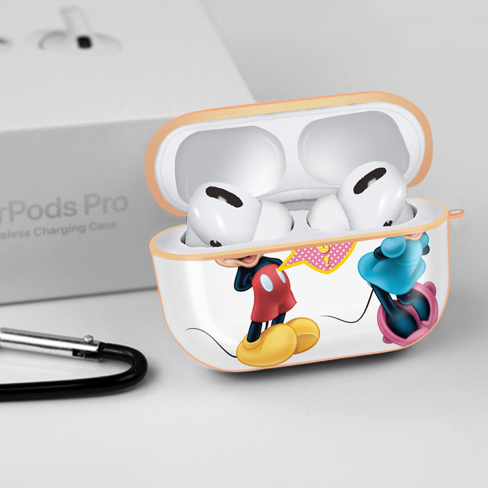 ミッキーマウス Mickey Mouse 【AirPods Pro用】ハードシェル保護ケース｜耐衝撃・防指紋・カラビナ付き商品仕様