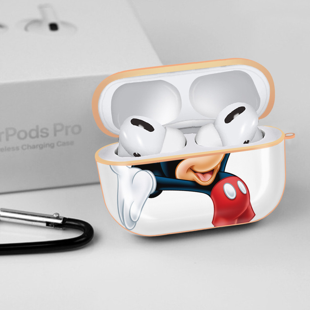 ミッキーマウス Mickey Mouse 【AirPods Pro用】ハードシェル保護ケース｜耐衝撃・防指紋・カラビナ付き商品仕様