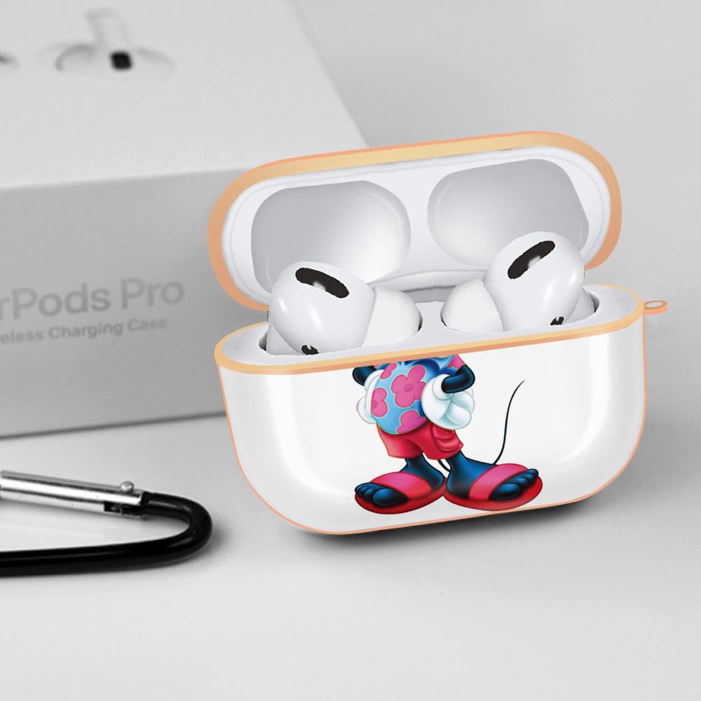 ミッキーマウス Mickey Mouse 【AirPods Pro用】ハードシェル保護ケース｜耐衝撃・防指紋・カラビナ付き商品仕様